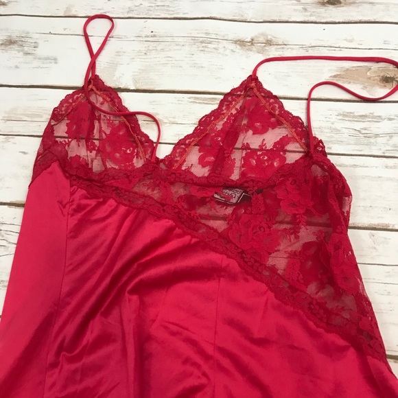 Vintage Red Lace Bob Mackie Snap-crotch Teddie - Picture 5 of 9